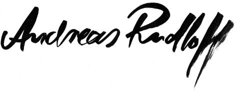 Der Name “Andreas Rudloff” in schwarzer Handschrift